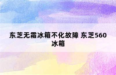 东芝无霜冰箱不化故障 东芝560冰箱